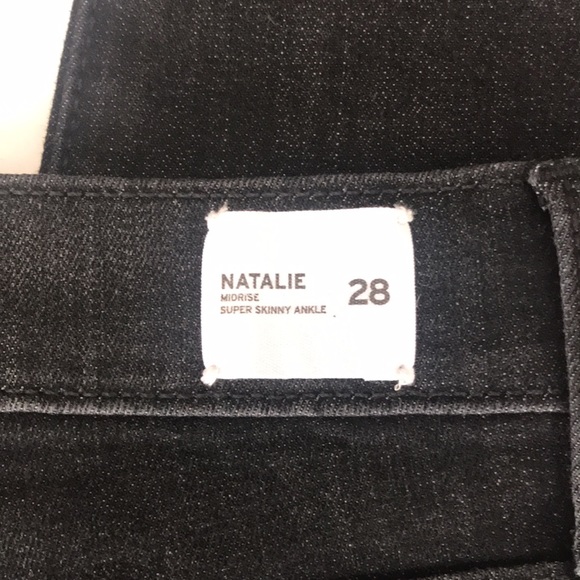 Hudson Natalie Midrise Super Skinny Ankle Jeans in Cora/ Washed Black - Picture 5 of 12